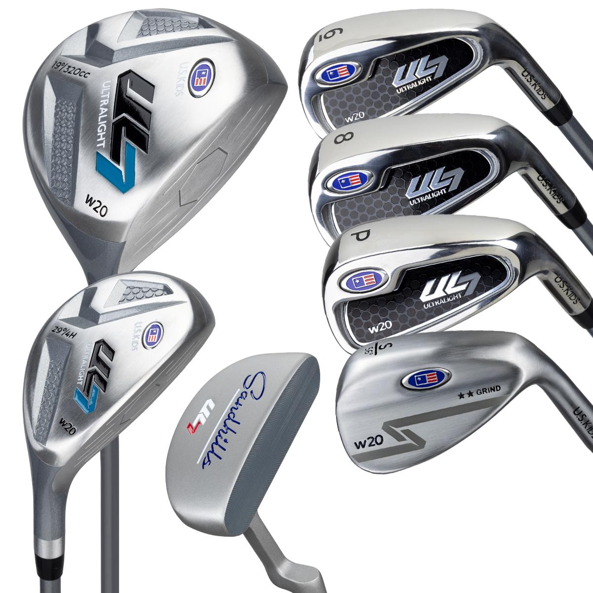 ☆USキッズ WT-20S 48 ☆キッズゴルフクラブセット バッグ付☆ LH USKG US Kids Golf DV3 WT-20s UltraLight LH UL48-s Junior